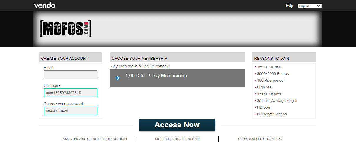 Step 3 — Create a Mofos Account