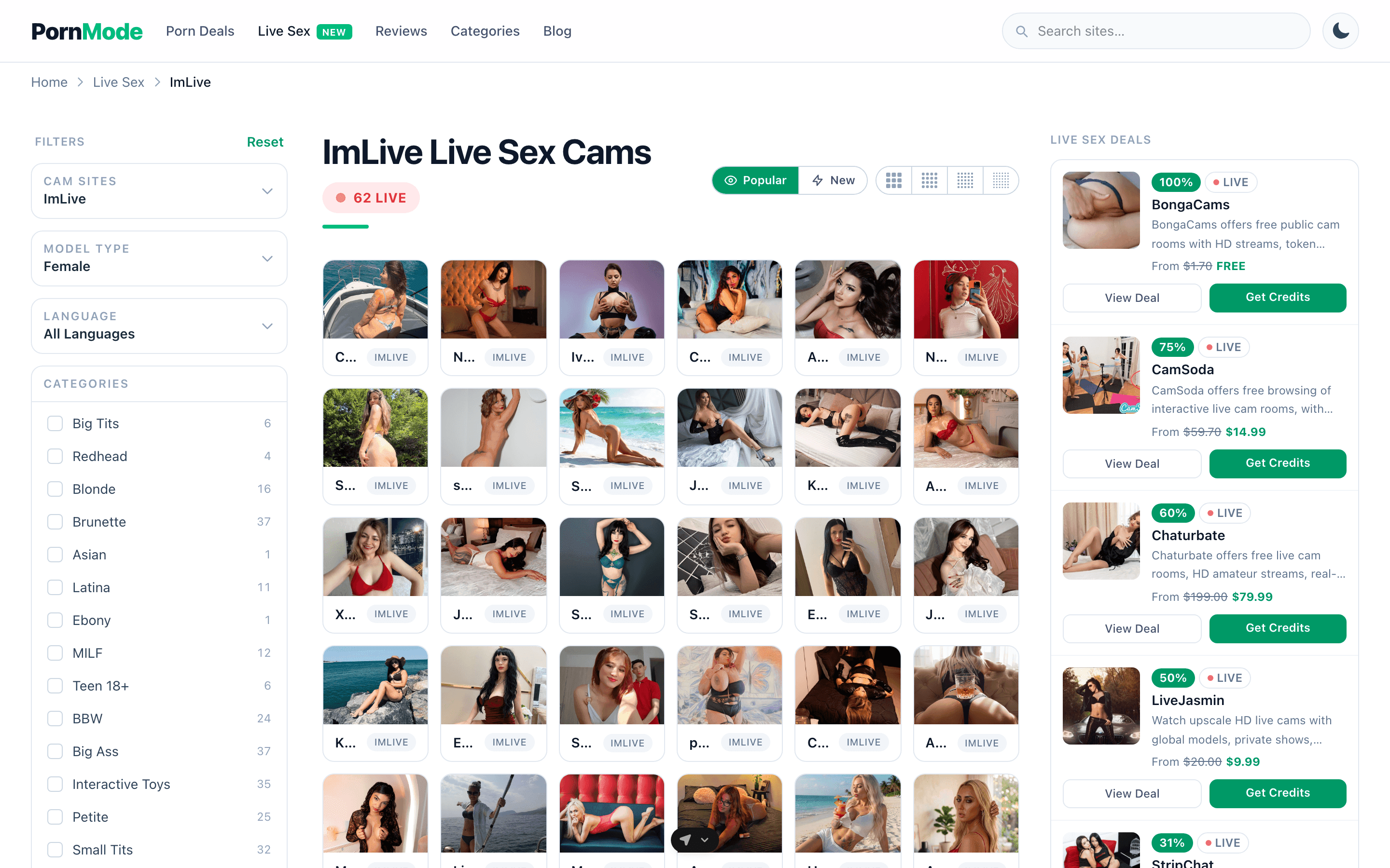imLive cam girls live on PornMode