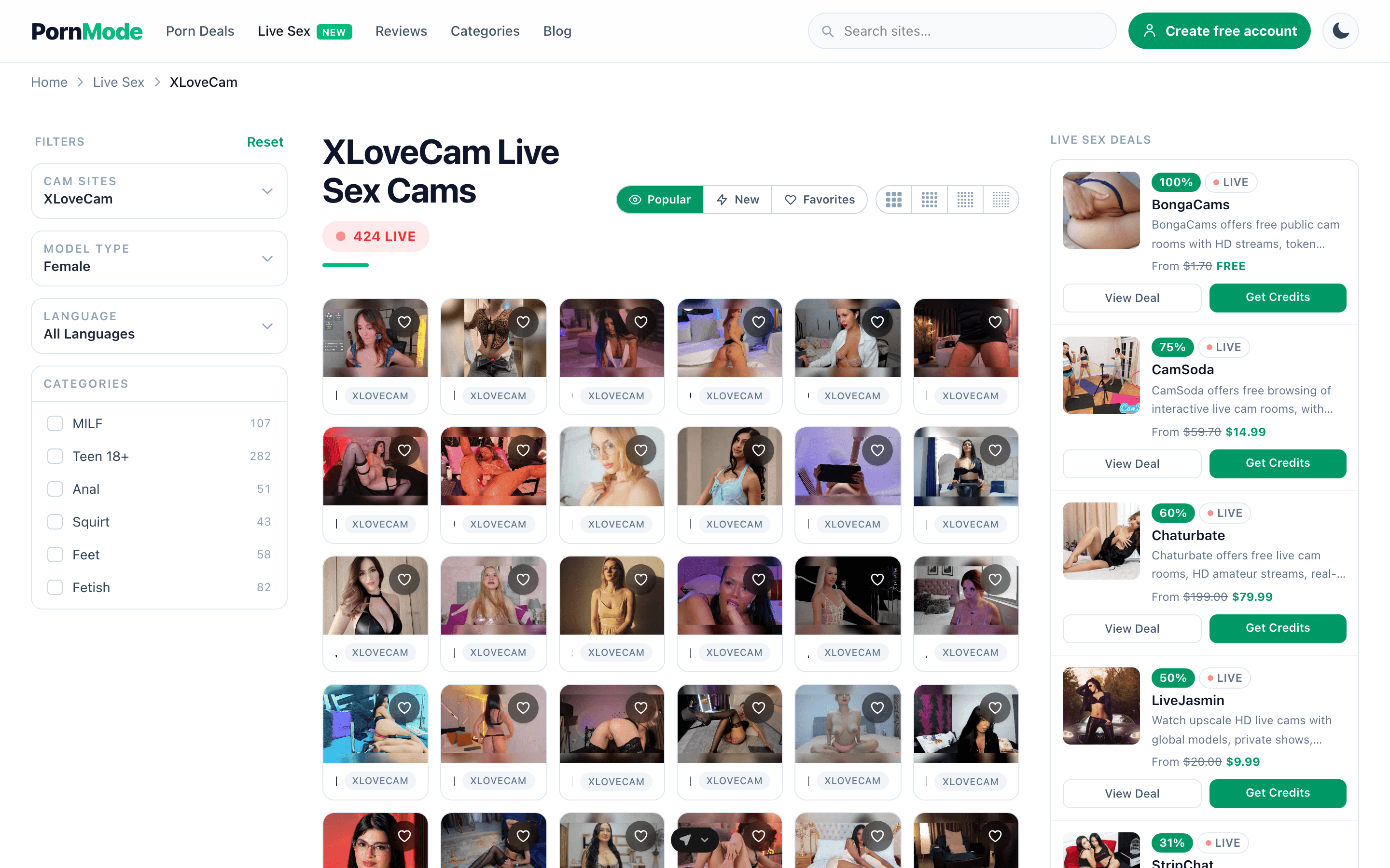 XLoveCam cam girls live on PornMode